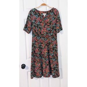 d & co. Floral Print Dress Short Sleeve Casual Comfy Dress Size‎ S